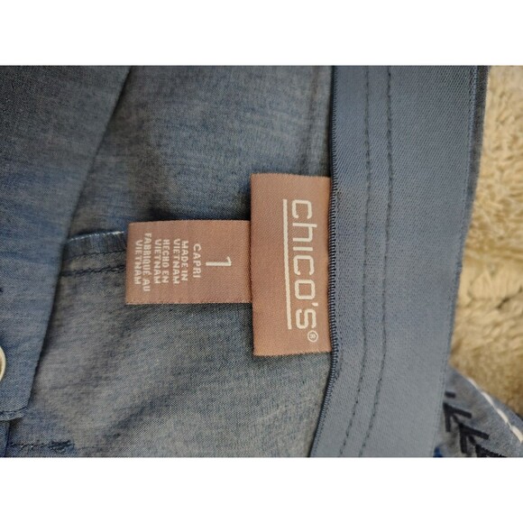 Lot Of 4 Chico's Pants Size 1 M Assorted Colors Cotton And Rayon EC - Picture 3 of 7